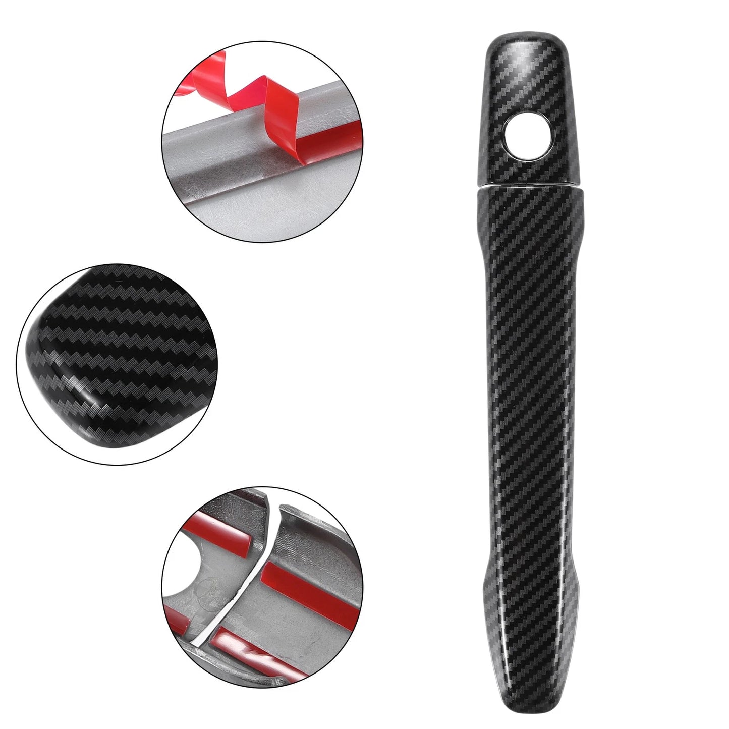 4 x Carbon Fiber Door Handle Covers for Mitsubishi