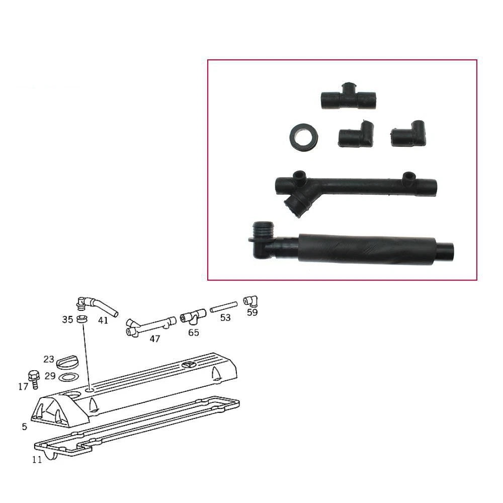 Crankcase Ventilation Hose Connector for Benz W124 W140 W201 W202 W210 W460