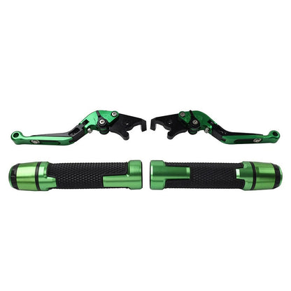 Fold Extendable Brake Clutch Lever Grip Set for Kawasaki Ninja 250R (2008-2012)