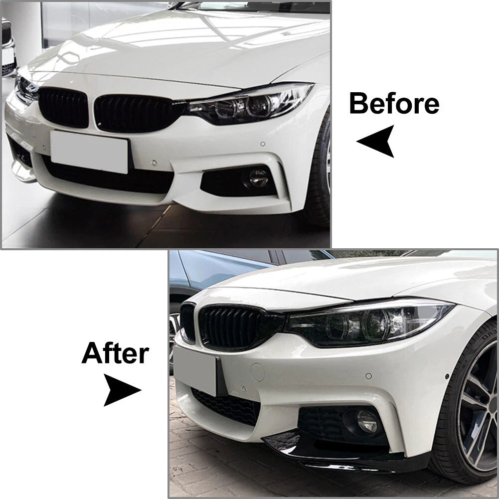 Bumper Lip Splitter Air Vent Cover Canards for BMW 4 Series (2014-2020)