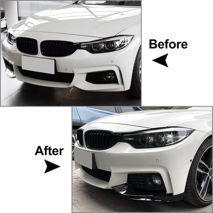 Bumper Lip Splitter Air Vent Cover Canards for BMW 4 Series (2014-2020)