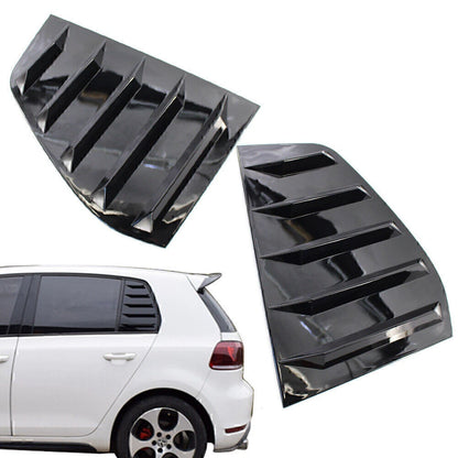 Rear Door Window Triangle Gloss Black Trims for Volkswagen Golf (2009-2013)