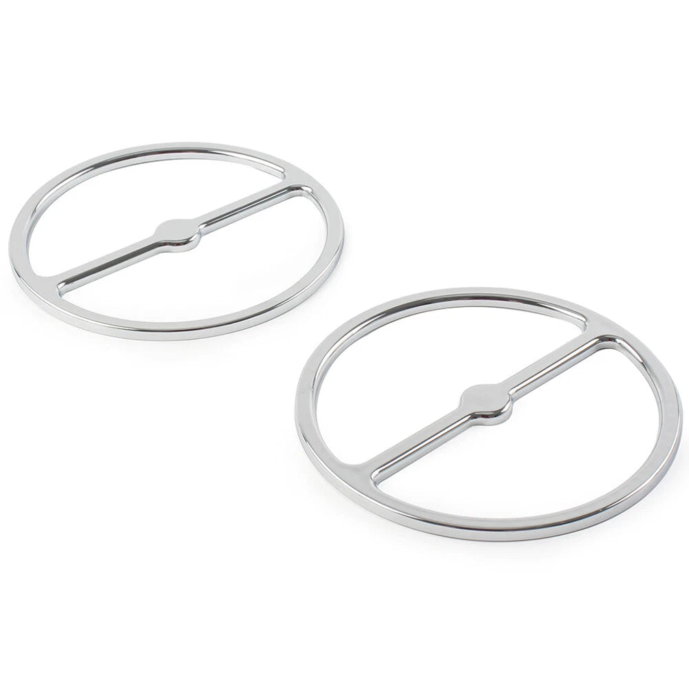 Chrome Speaker Trim Ring Covers for Harley Electra Tri Glide (2014-2023)