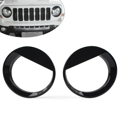 Angry Bird Style Front Headlight Cover Trim for Jeep Patriot (2011-2017)
