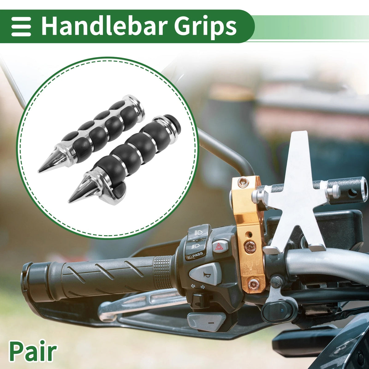 0.87 x 0.87 Universal Motorcycle Hand Grips Cover Non Slip for All Models