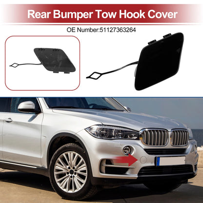 Rear Bumper Tow Hook Cover for BMW 428i (2014-2016) - Black 1 x Piece
