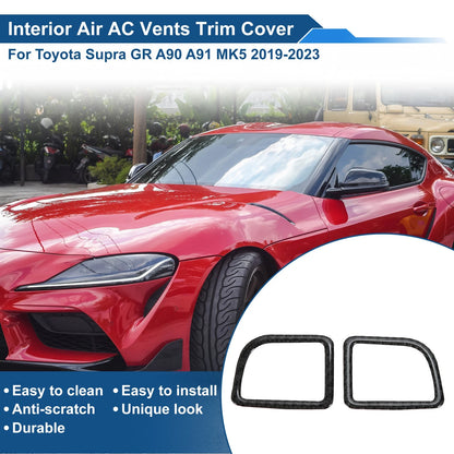 2 x Air Condition Outlet Vent Trim Cover Frame for Toyota Supra GR