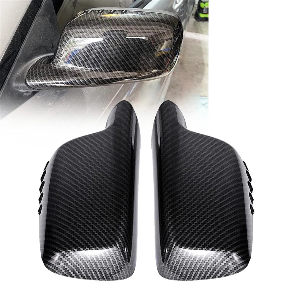 Carbon Fiber Look Side Mirror Covers for BMW E46 E65 (2000-2006)