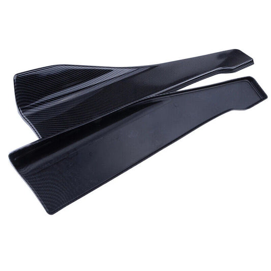 2 x 48CM Universal Carbon Fiber Rear Bumper Lip Spats