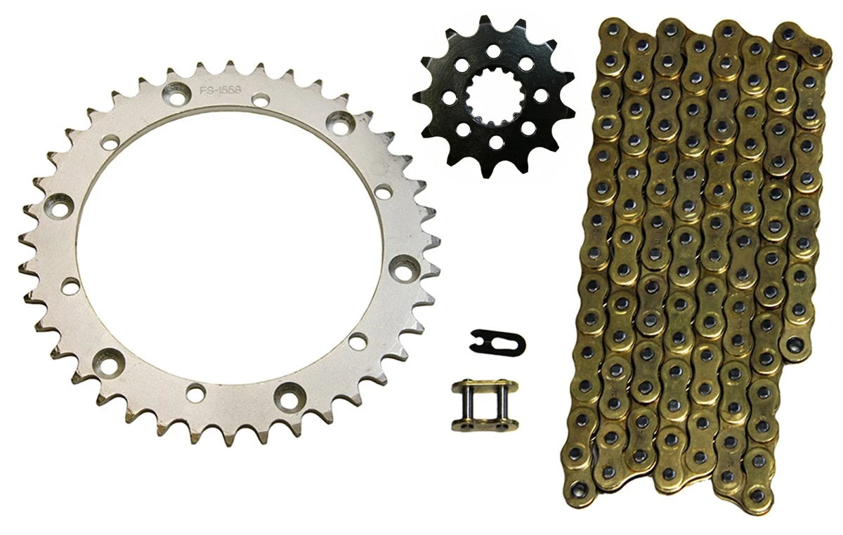 Gold / 520x92 Drive Chain & 13/40 Sprockets for Yamaha Raptor 660 (2001–2005)