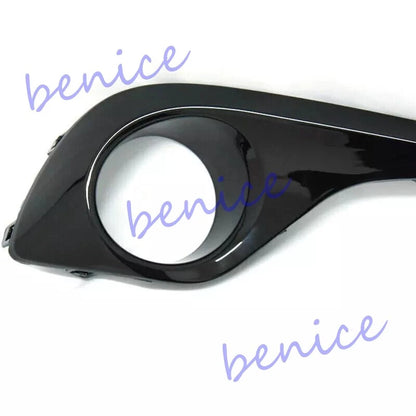 Black Pair Front Bumper Fog Lamp covers Grille for Toyota Highlander (2012–2014)