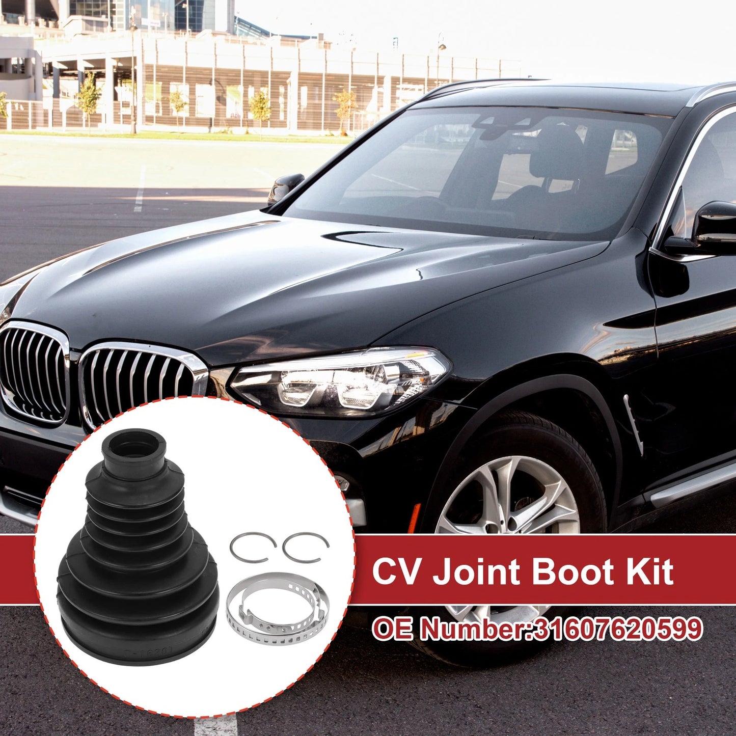 Inner CV Joint Boot Kit with Clamps for BMW X3 (2011-2017)