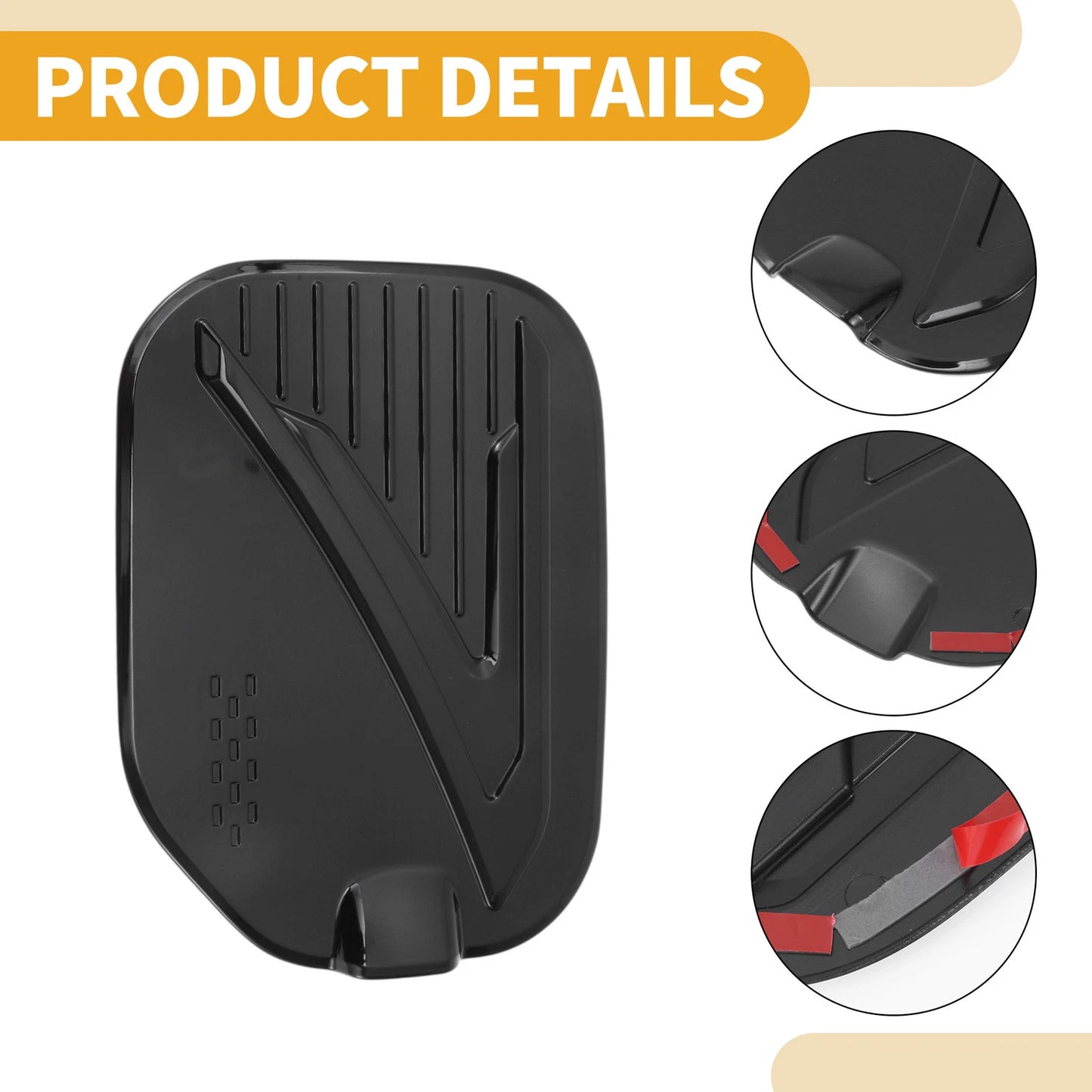 Fuel Tank Door Cap for Ford F-150 2022-2025 Black Fuel Filler Flap Cover