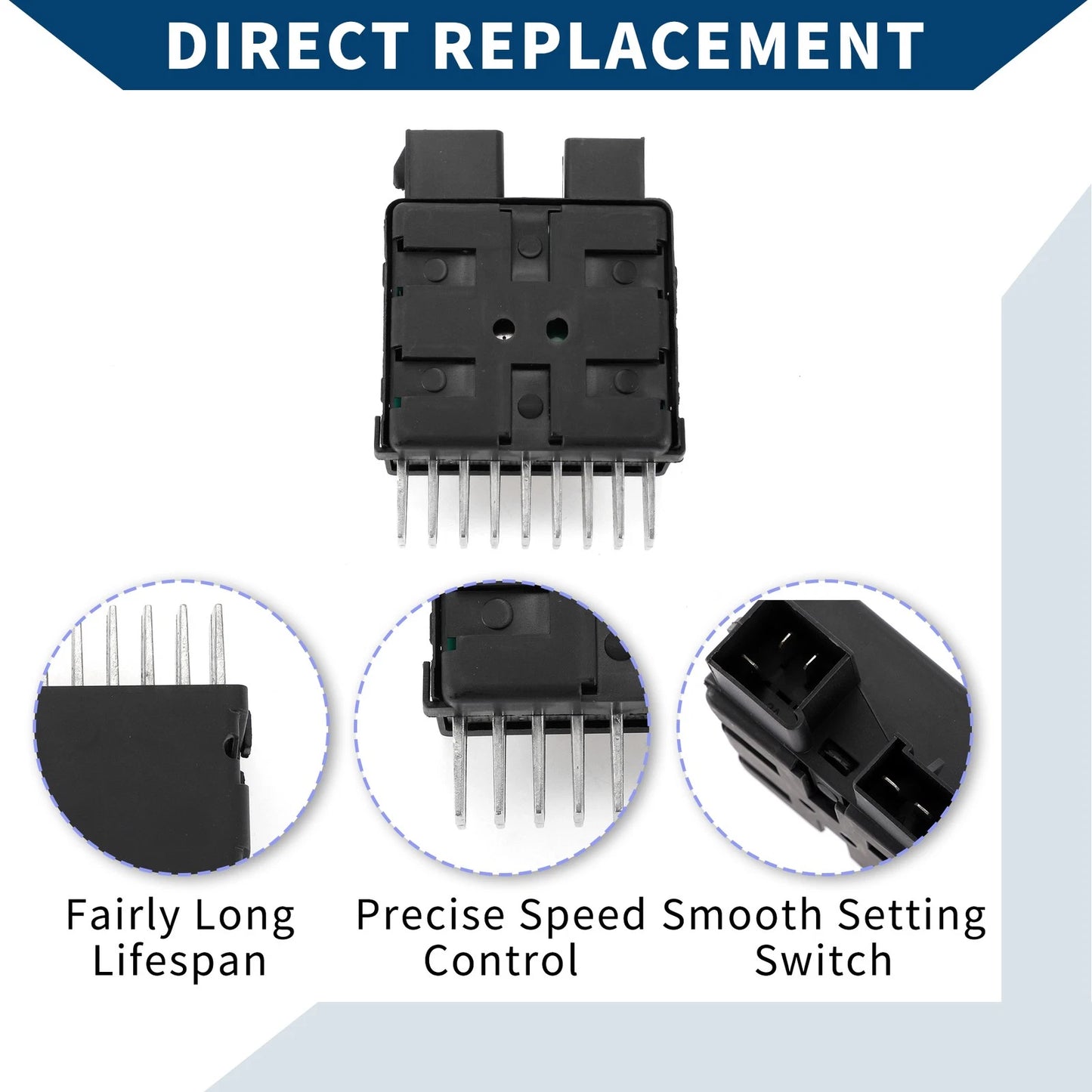 Blower Motor Resistor for Ford Taurus (1996-2007) Black 1 Pcs