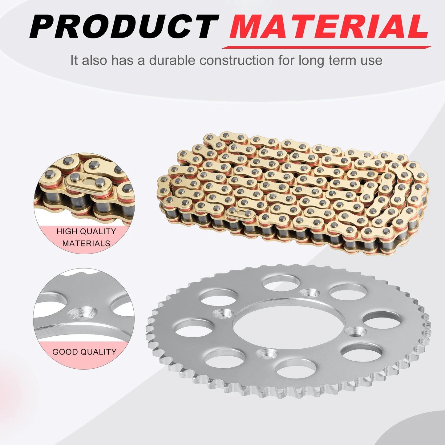 Chain & Front 14T Rear 50T Drive Sprocket Kit for Honda XR100R/CRF100F