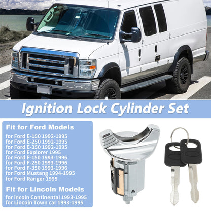 Ignition Lock Cylinder w/ 2 Keys for Ford E-150 E-250 (1992-1995)
