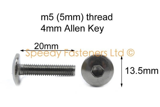 10x Bulloni M5 x 20mm Acciaio Inox Pan Fungo Testa for Kawasaki Yamaha