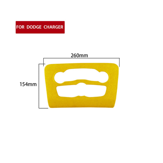 1x Yellow Leather A/C Panel Cover for Dodge Charger (2016-2023)