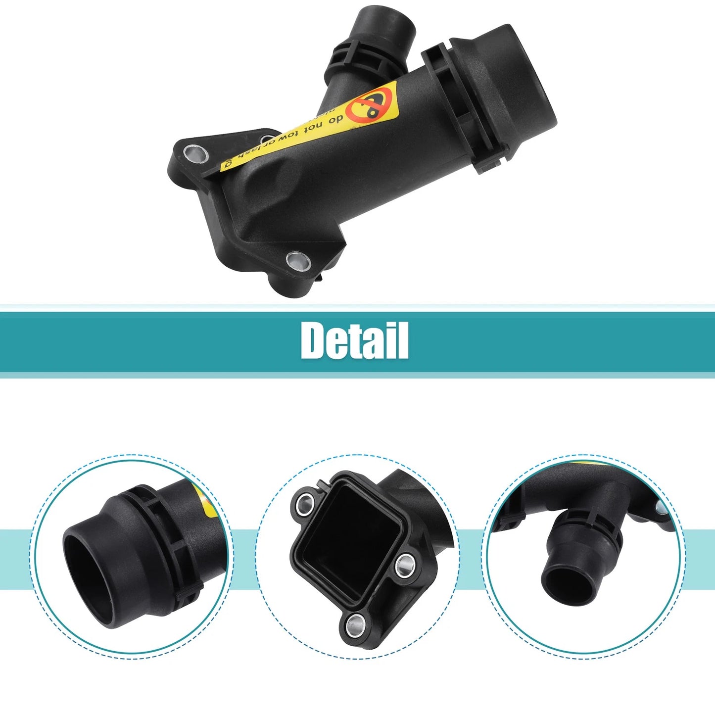 Engine Coolant Hose Connector for BMW E38 E39 E46 E65 E66 E67 (1995-2006)
