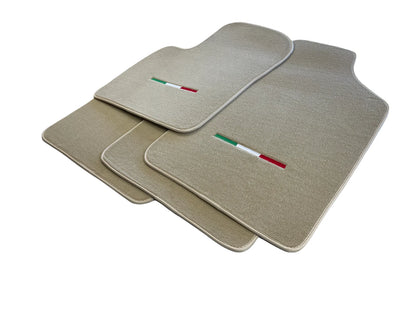 Beige Tailored Floor Mats for Fiat 500 (2008-2019) - AutoWin Premium Brand