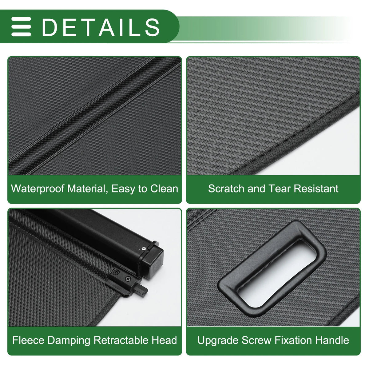 Cargo Cover for Kia Soul (2008-2013) - Retractable Black Carbon Fiber