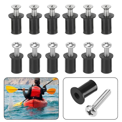 Stainless Steel Screws & Nuts / 12PCS / Screws and Nuts for Kayaks Canoes Boats
