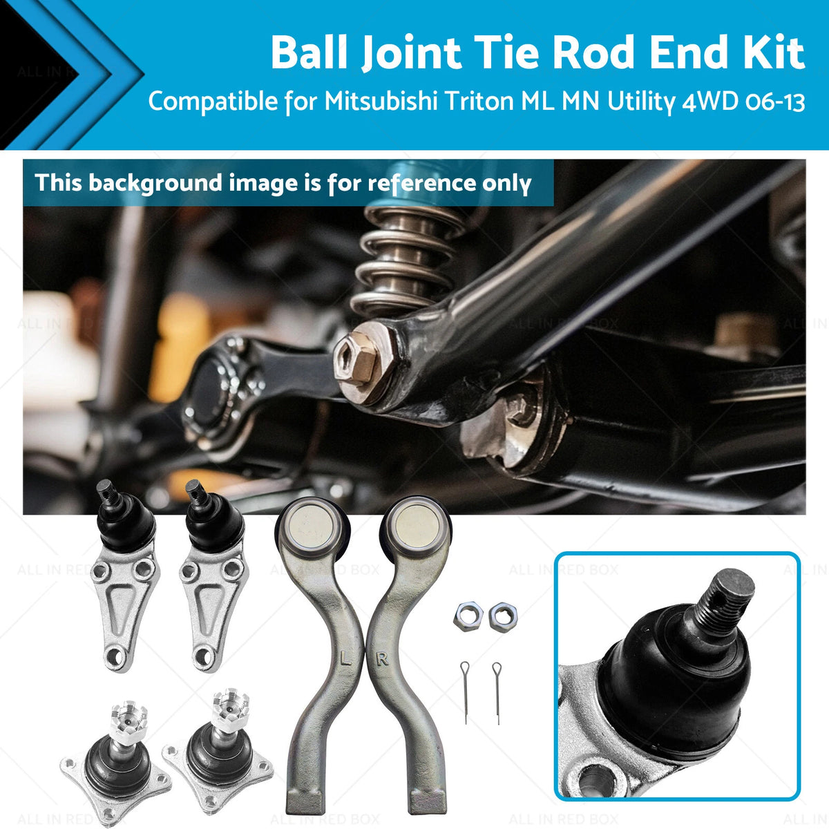 Ball Joint Tie Rod Ends for Mitsubishi Triton ML MN Utility 4WD (06-13)