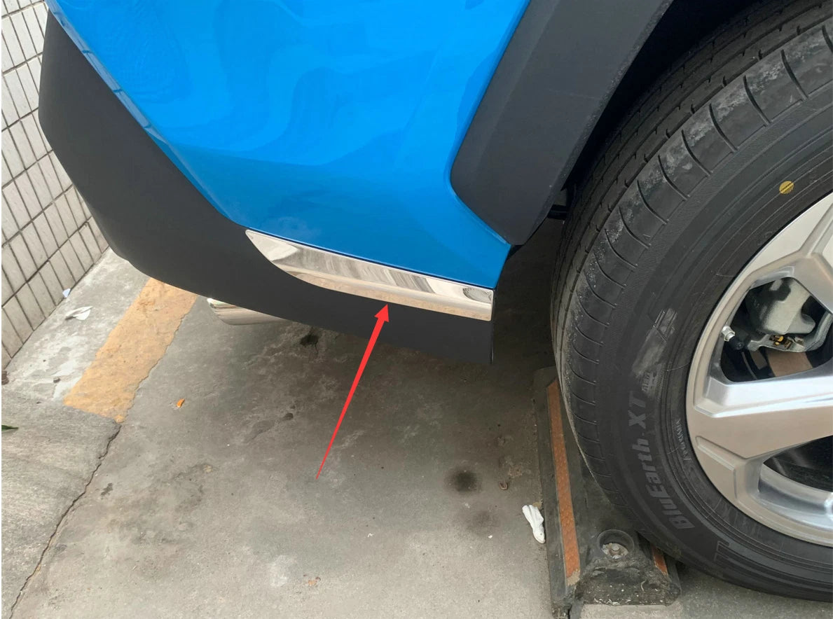 Steel Rear Corner Side Protector Cover Trim Strip for Toyota RAV4 (2019-2023) 2 x