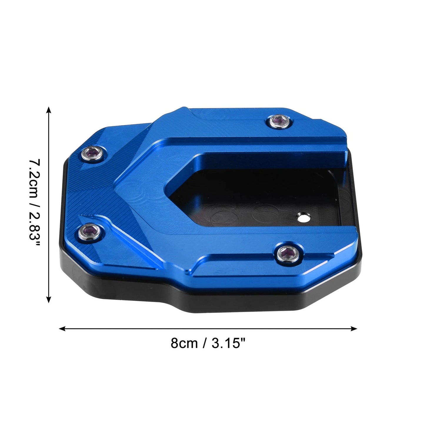 Aluminum Alloy Motorcycle Kickstand Plate Pad for BMW - Blue