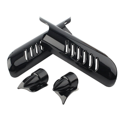 Fork Lower Leg Deflectors Shield Covers Black for Harley Touring FLHT (2000-2013)