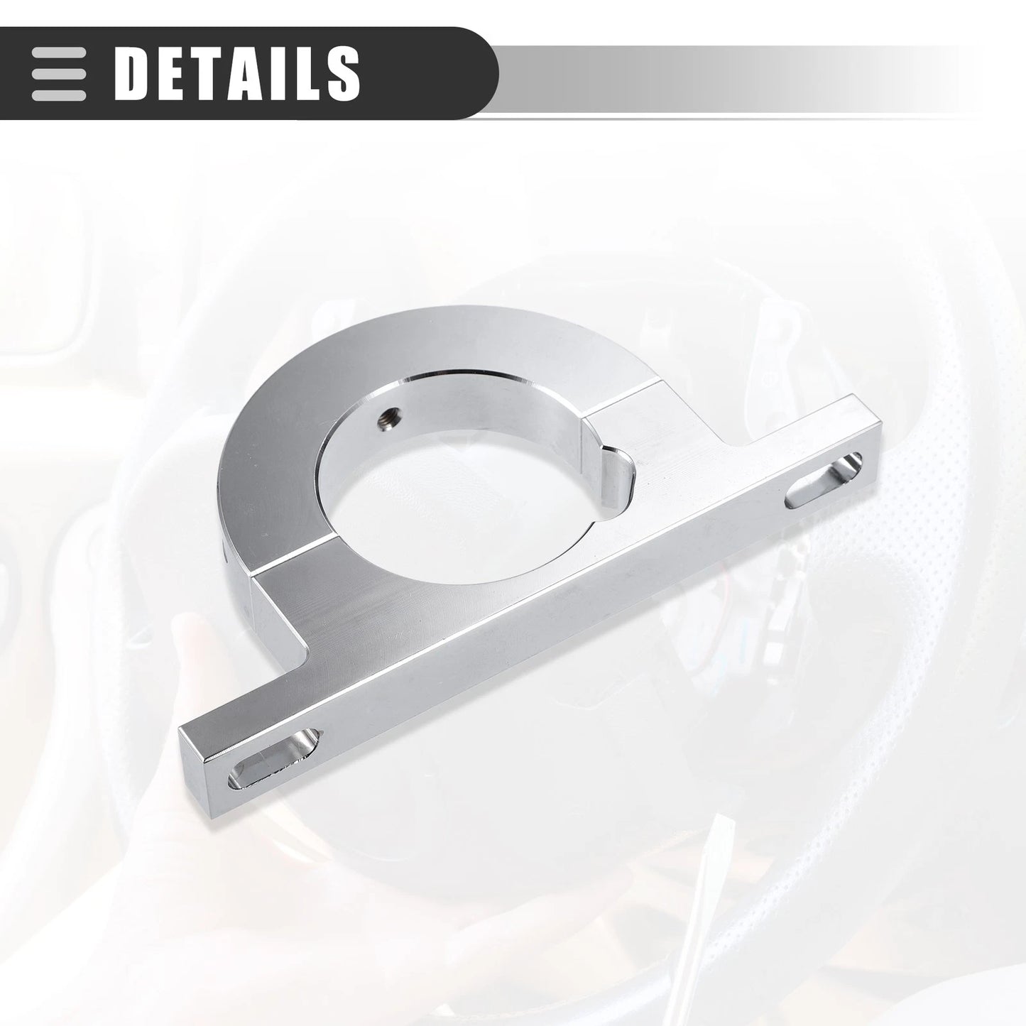 Steering Column Keyed No Drop Mount for GM GMC Metal Silver Tone