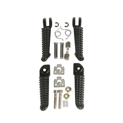 Black Driver Passenger Footpegs for Yamaha YZF R1 R6 (1998-2025) (2003-2020)