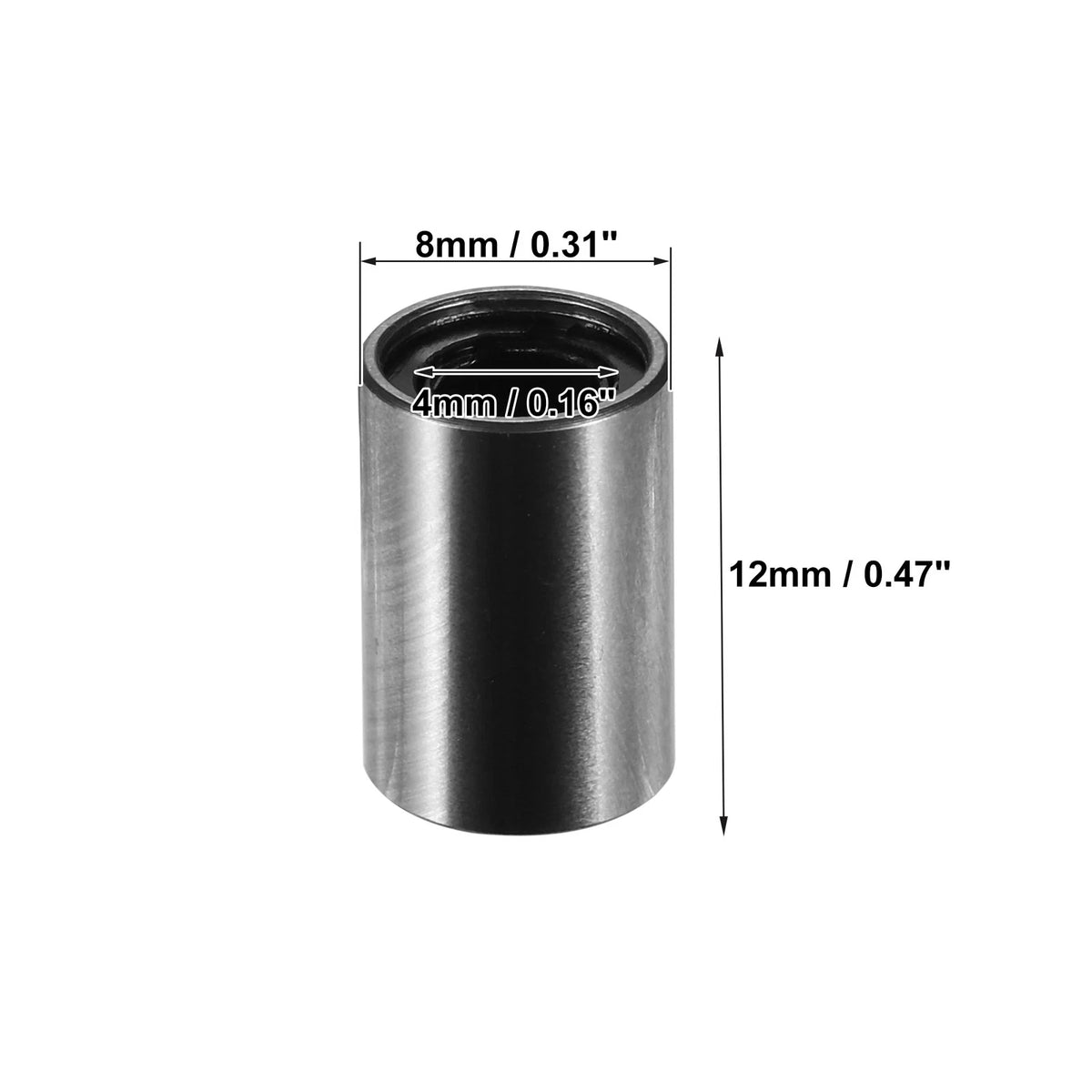4 x LM4UU 4mm IDx8mm ODx12mm Linear Ball Bearings Silver Tone for Car