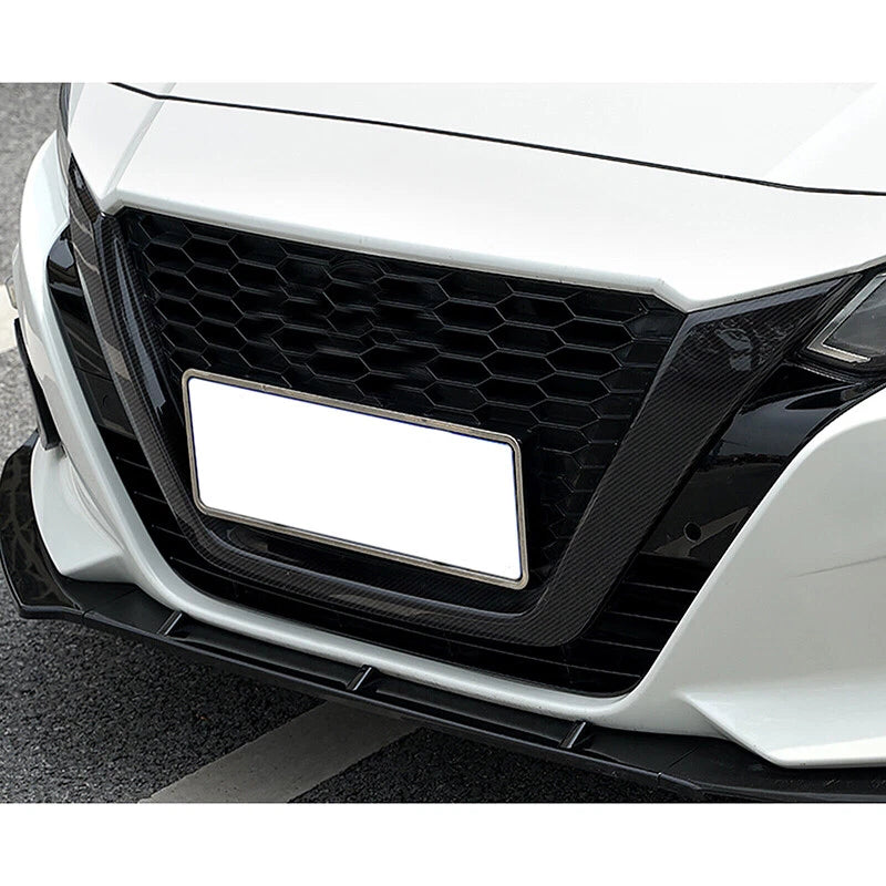 Carbon Look Front Grille Frame Cover Trim for 2019-2022 Nissan Altima