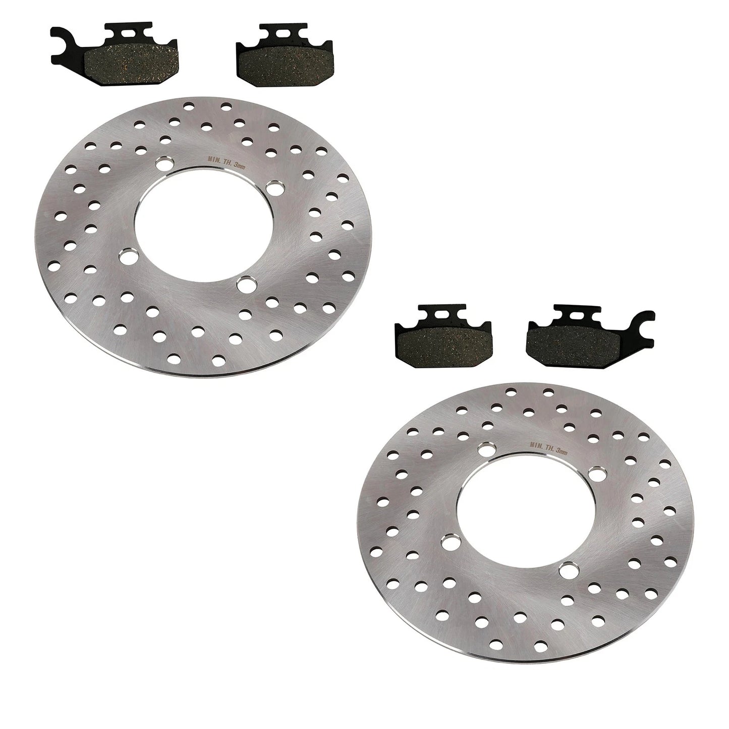 2 x Front Disc Rotors & Severe Duty Pads for Suzuki King Quad 400 (2008–2024)