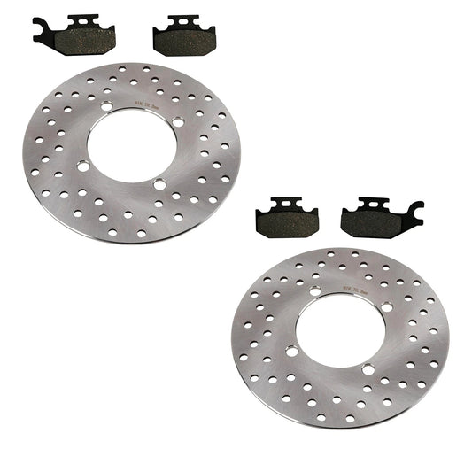 2 x Front Disc Rotors & Severe Duty Pads for Suzuki King Quad 400 (2008–2024)