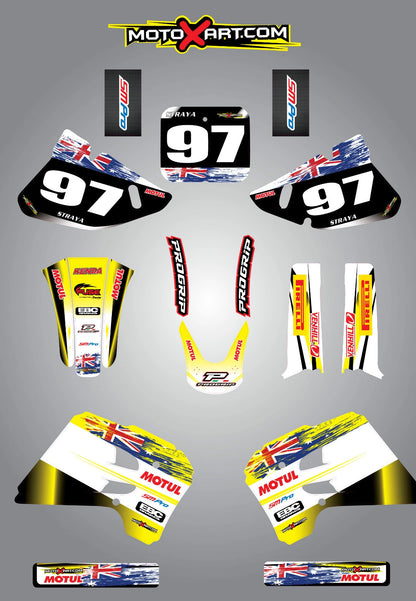 Custom Graphic Decals for Suzuki RM 125 250 (1993-1995)