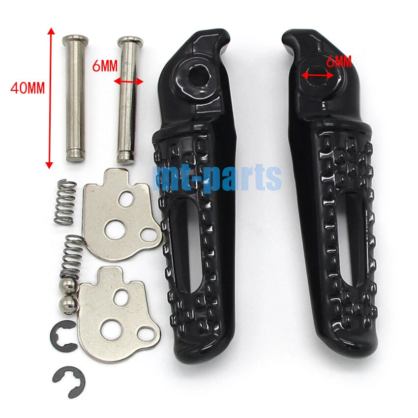 Black Rear Footrest Pegs for Honda CBR1000S, CB1000R (2009-2016)