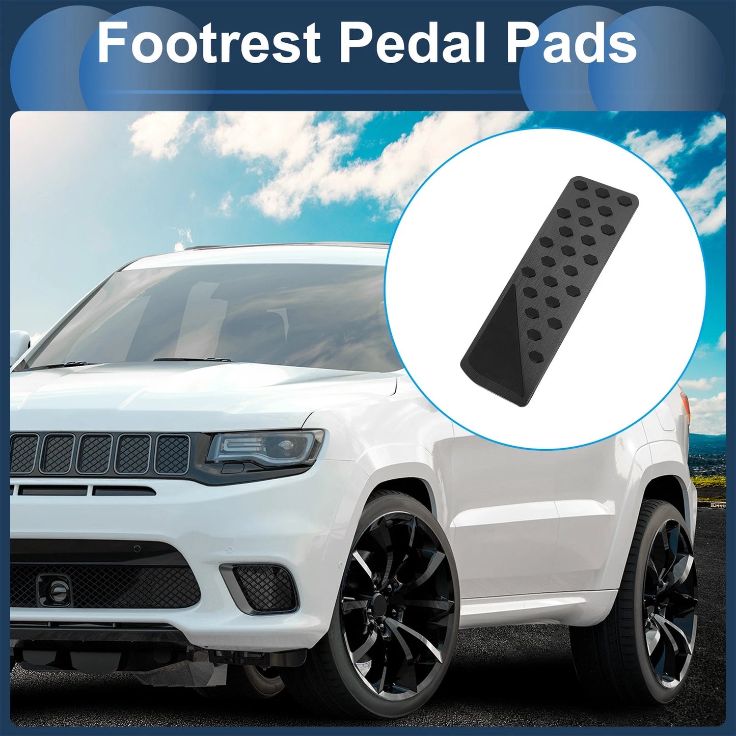 Footrest Pedal Cover for Jeep Grand Cherokee (2022-2025) Aluminum Alloy