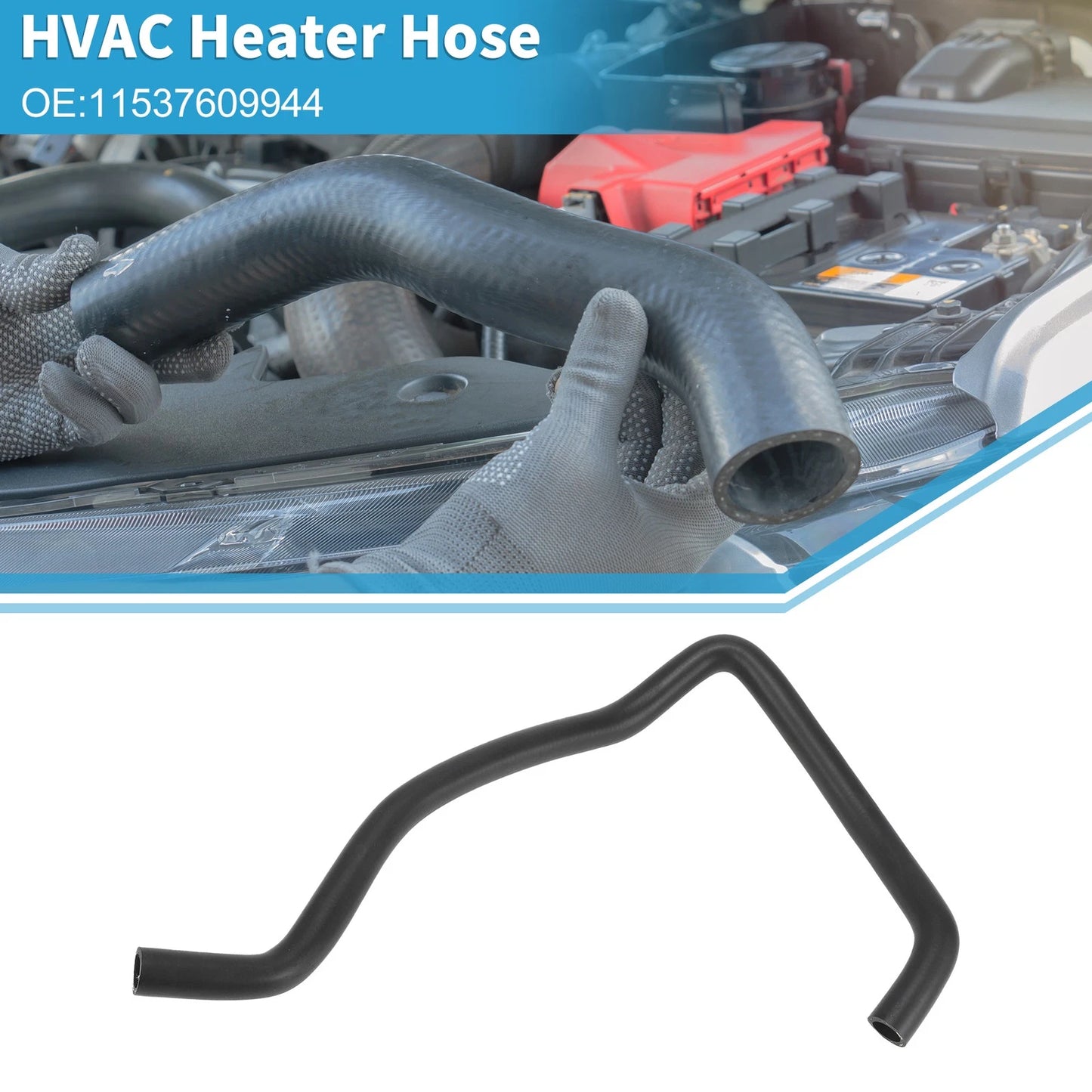 HVAC Heater Hose for BMW X5 xDrive30i 3.0L (2010) - Rubber Black 1 x Piece