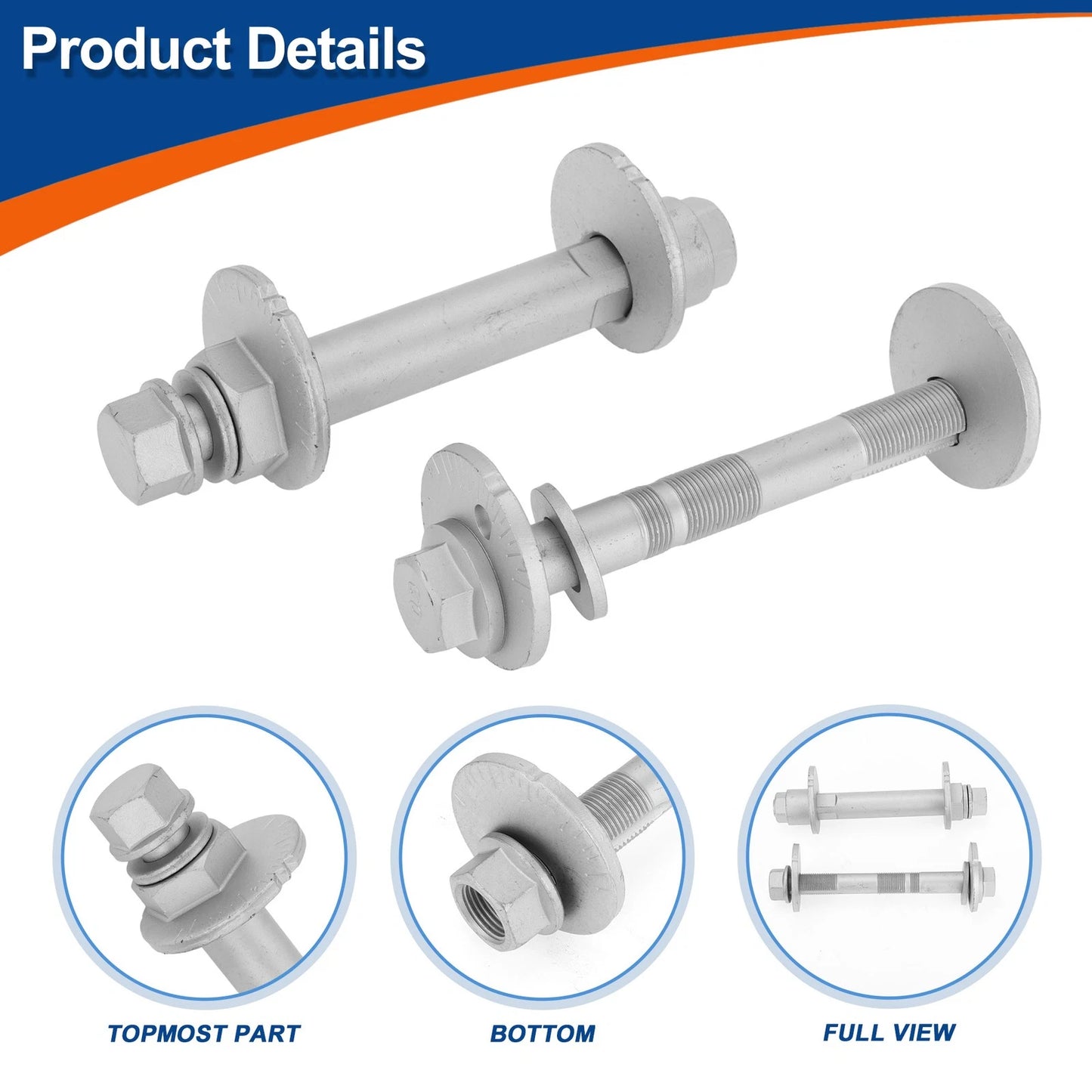 Front Camber Alignment Bolt for Toyota Tundra 2007-2019 (2 x Nuts)