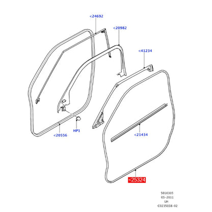 Rubber Seal Strip for Land Rover LR2 LR3 LR4 Range Rover Sport Evoque (2006-2019)