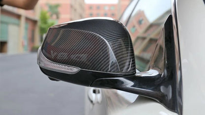 Real Carbon Fiber Side Mirror Caps Cover Replace for Infiniti Q50 Q60 Q70 QX30