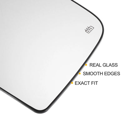 White Heated Right Upper Side Mirror Glass for Nissan Titan (2004-2015)