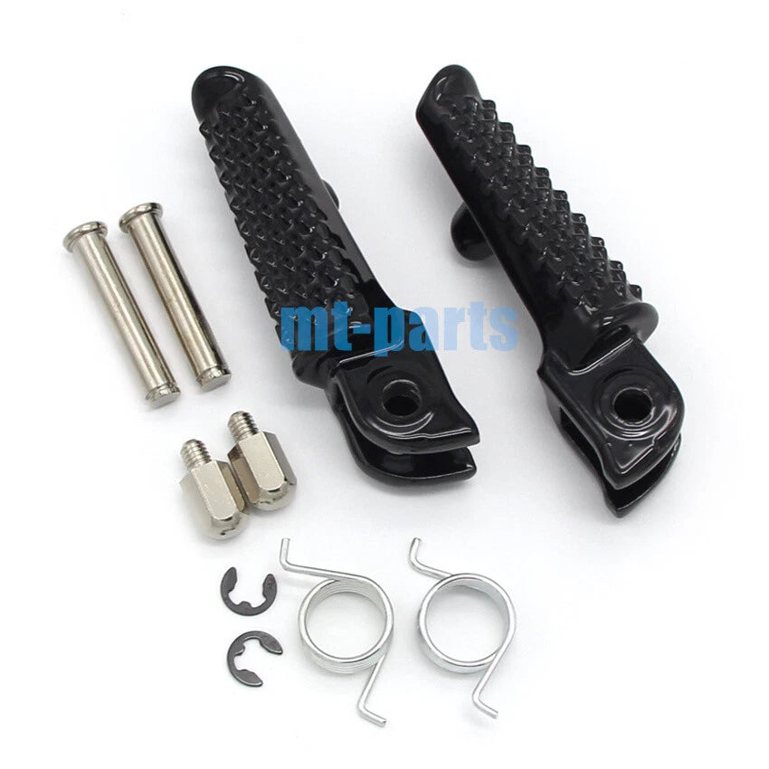 Black Front Footrest Pegs for Honda CBR1000RR Fireblade (2004-2019)