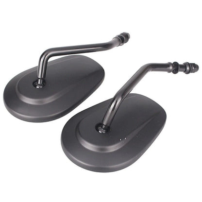 2 x Oval Universal Motorcycle Rear View Mirrors for Harley Street Bob (2007-2023)