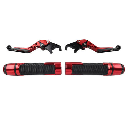 Red Extendable Brake Clutch Levers Grip Set for Speed Twin (2019-2023)