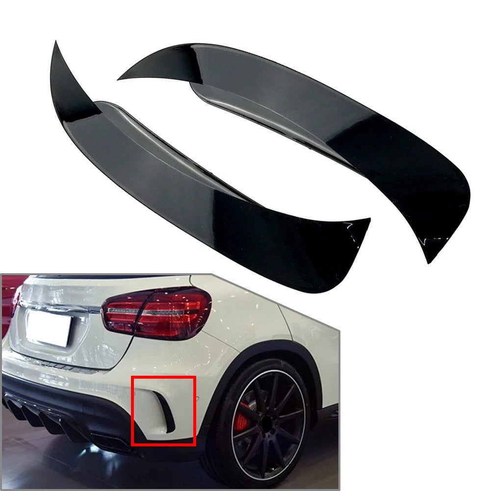 Rear Bumper Splitter Canard Air Vent Trim for Benz GLA Class (2013-2020) Pair