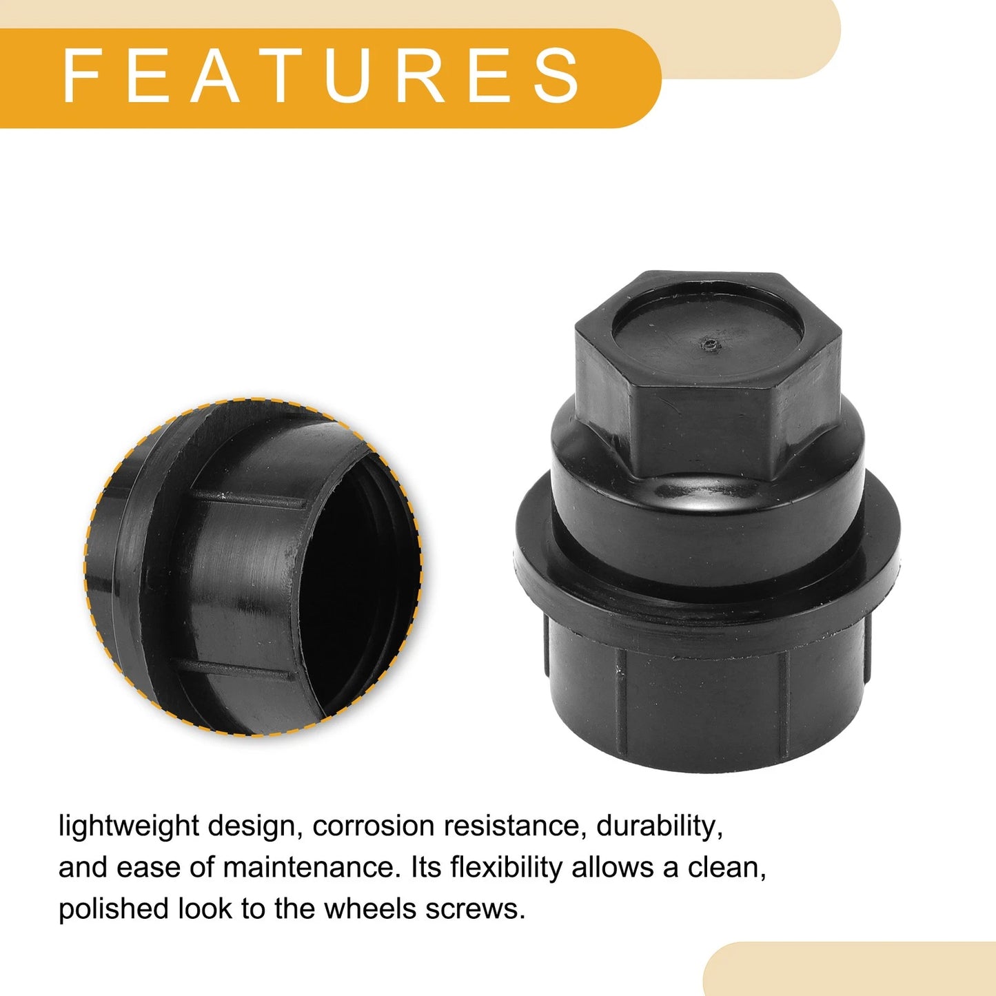 Wheel Lug Nut Bolt 24 Pcs Plastic Black for Chevrolet Blazer