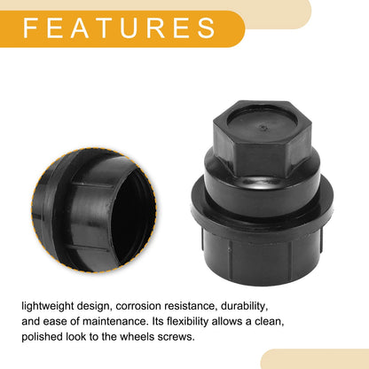 Wheel Lug Nut Bolt 24 Pcs Plastic Black for Chevrolet Blazer